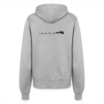 Awaiting design upload - Women’s Hooded Jacket - heather grey - Back - Maraike (178cm)