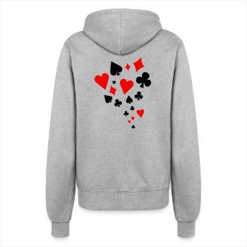 Poker - Frauen Kapuzenjacke - Grau meliert - Hinten - Maraike (178cm)