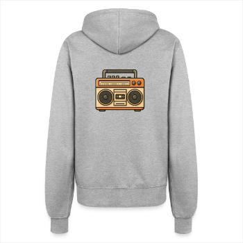 Vintage Boombox - Felpa con cappuccio da donna - grigio melange - Retro - Maraike (178cm)