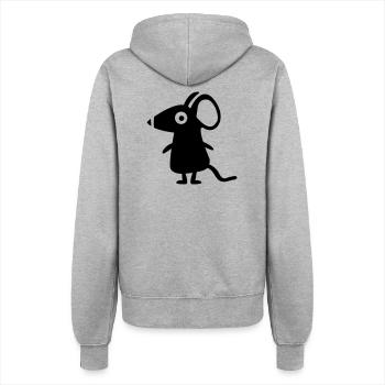 petite souris - ligne - Veste à capuche Femme - gris chiné - Dos - Maraike (178cm)