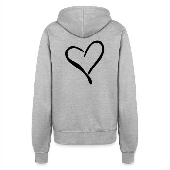 heart - Frauen Kapuzenjacke - Grau meliert - Hinten - Maraike (178cm)
