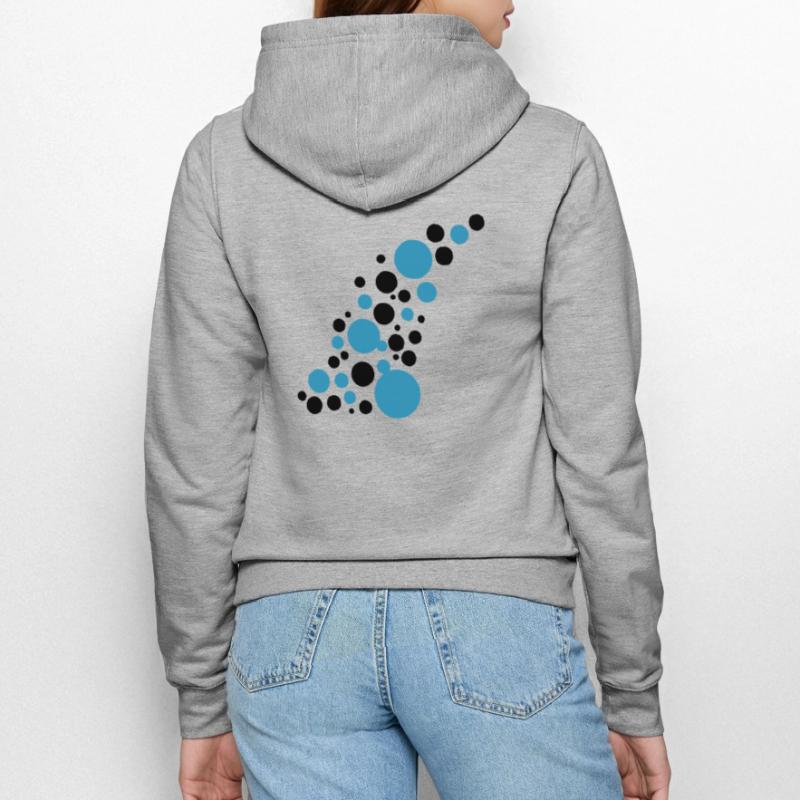 Points de Circle pattern design Veste à capuche Femme