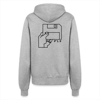 Amiga Workbench Disk - Women’s Hooded Jacket - heather grey - Back - Maraike (178cm)