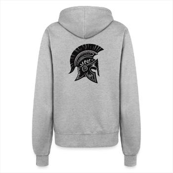 Spartanischer Helm - Frauen Kapuzenjacke - Grau meliert - Hinten - Maraike (178cm)