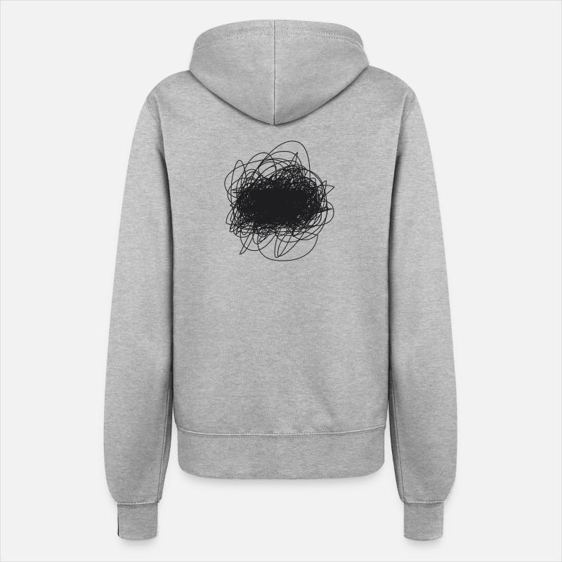 Scribble - Veste à capuche Femme - gris chiné