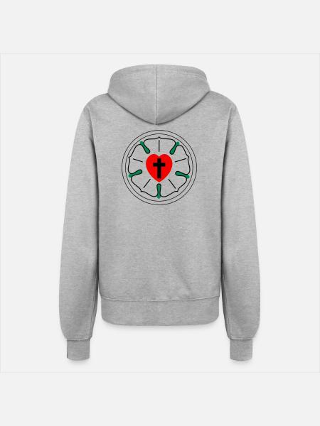 Jesus - Frauen Kapuzenjacke - Grau meliert