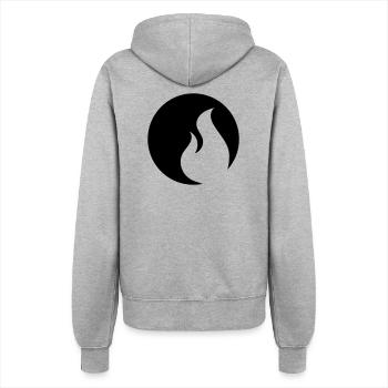 Fire Silhouette - Frauen Kapuzenjacke - Grau meliert - Hinten - Maraike (178cm)