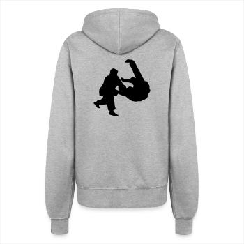 judo taken - Women’s Hooded Jacket - heather grey - Back - Maraike (178cm)