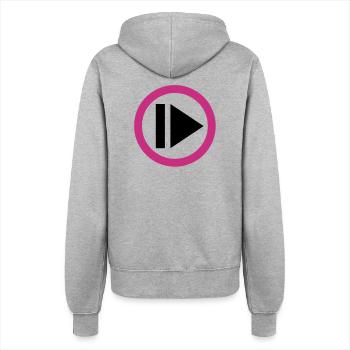 Play button - Women’s Hooded Jacket - heather grey - Back - Maraike (178cm)