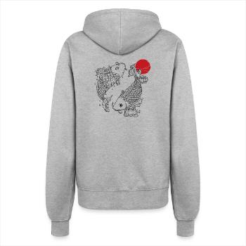. Koi - Frauen Kapuzenjacke - Grau meliert - Hinten - Maraike (178cm)