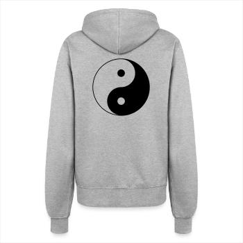 yin_yang - Frauen Kapuzenjacke - Grau meliert - Hinten - Maraike (178cm)