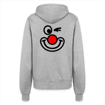 Clown - Frauen Kapuzenjacke - Grau meliert - Hinten - Maraike (178cm)
