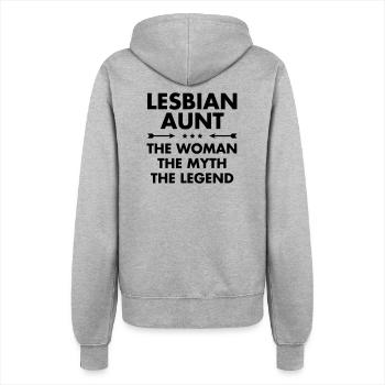 Lesbian Aunt - Veste à capuche Femme - gris chiné - Dos - Maraike (178cm)