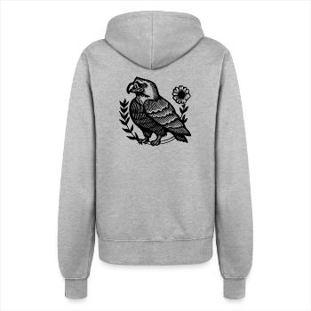 Eagle Eagle Head - Women’s Hooded Jacket - heather grey - Back - Maraike (178cm)