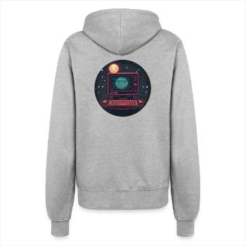 Galaxy Computer - Frauen Kapuzenjacke - Grau meliert - Hinten - Maraike (178cm)