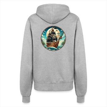 Bateau pirate grand - Veste à capuche Femme - gris chiné - Dos - Maraike (178cm)