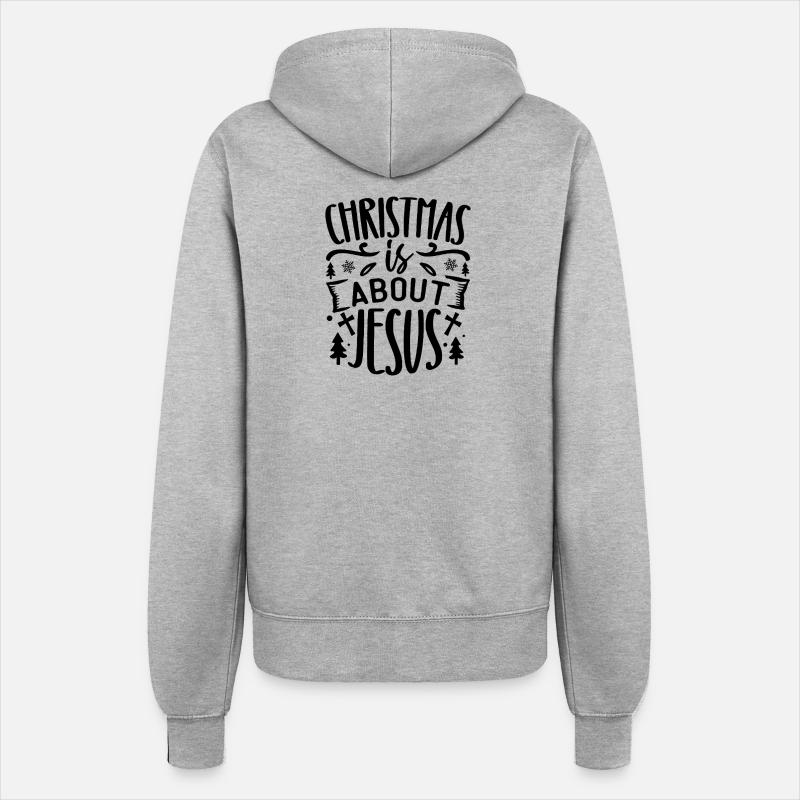 Noël, c’est Jésus - Veste à capuche Femme - gris chiné