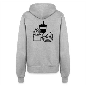 Fast food - Veste à capuche Femme - gris chiné - Dos - Maraike (178cm)