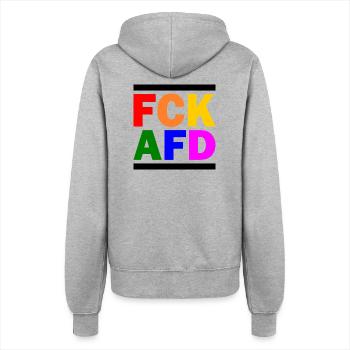 Fck afd - Frauen Kapuzenjacke - Grau meliert - Hinten - Maraike (178cm)