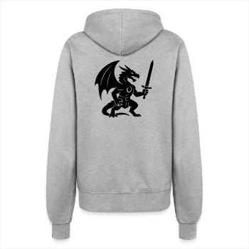 Dragon Fighter (noir) - Veste à capuche Femme - gris chiné - Dos - Maraike (178cm)