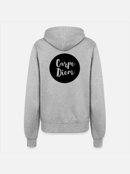Carpe Diem - Frauen Kapuzenjacke - Grau meliert