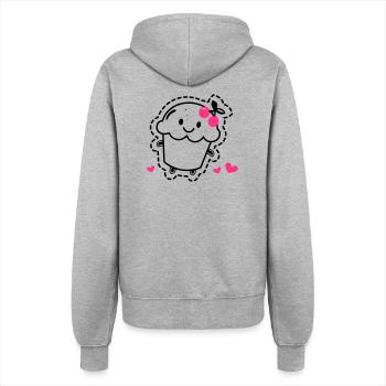 Muffin - Frauen Kapuzenjacke - Grau meliert - Hinten - Maraike (178cm)