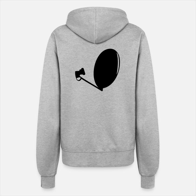 satellite dish - Women’s Hooded Jacket - heather grey