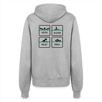 schwimmen T-Shirt - Frauen Kapuzenjacke - Grau meliert - Hinten - Maraike (178cm)