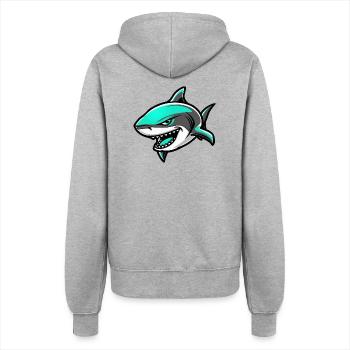 Bande dessinée requin - Veste à capuche Femme - gris chiné - Dos - Maraike (178cm)