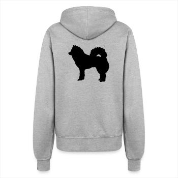 Hund - Eurasier - Frauen Kapuzenjacke - Grau meliert - Hinten - Maraike (178cm)