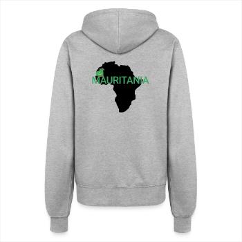 Afrika Umriss Mauretanien - Frauen Kapuzenjacke - Grau meliert - Hinten - Maraike (178cm)