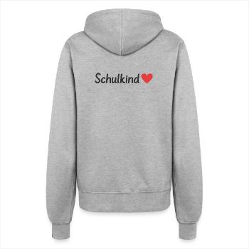 Schulkind - Frauen Kapuzenjacke - Grau meliert - Hinten - Maraike (178cm)