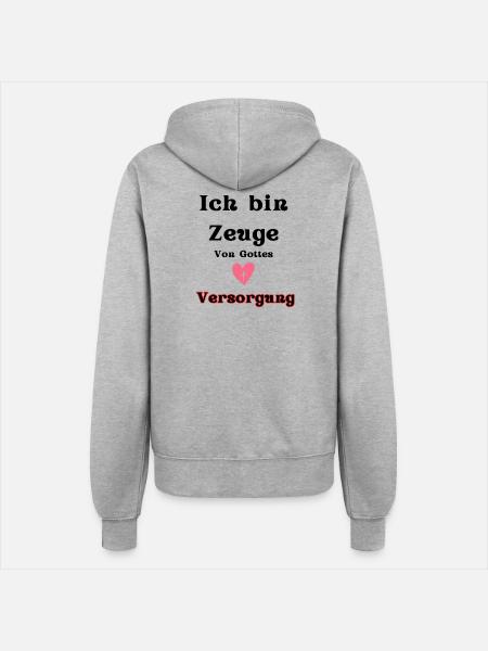 Herz und Versorgung Motiv - Frauen Kapuzenjacke - Grau meliert