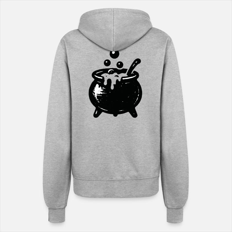 Witch's Cauldron Bubble Magic - Women’s Hooded Jacket - heather grey