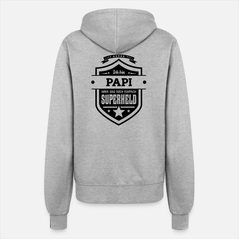 Super Papi - Frauen Kapuzenjacke - Grau meliert