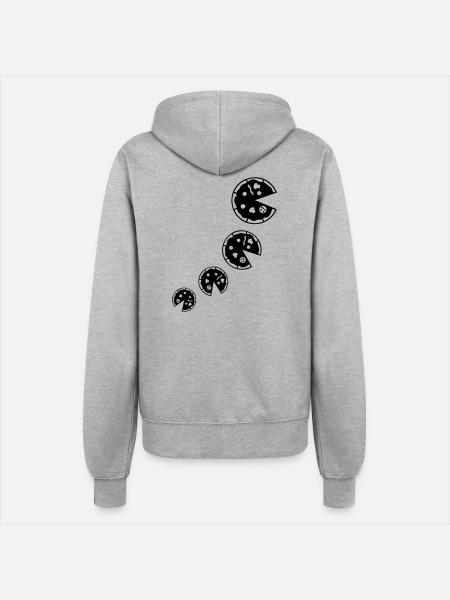 pizza pizza - Frauen Kapuzenjacke - Grau meliert