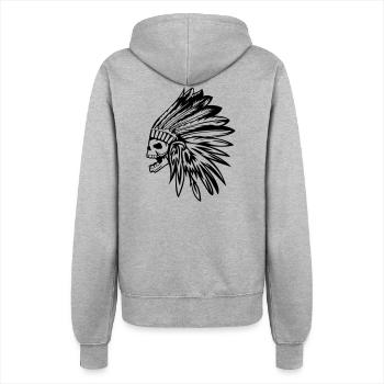 indianer_totenkopf - Veste à capuche Femme - gris chiné - Dos - Maraike (178cm)