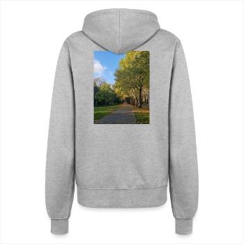 Herbstpfad durch Lauballee - Frauen Kapuzenjacke - Grau meliert - Hinten - Maraike (178cm)