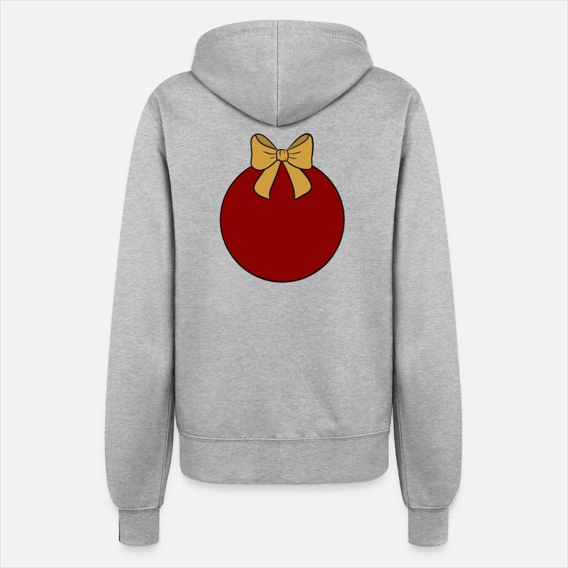 Weihnachtskugel - Frauen Kapuzenjacke - Grau meliert