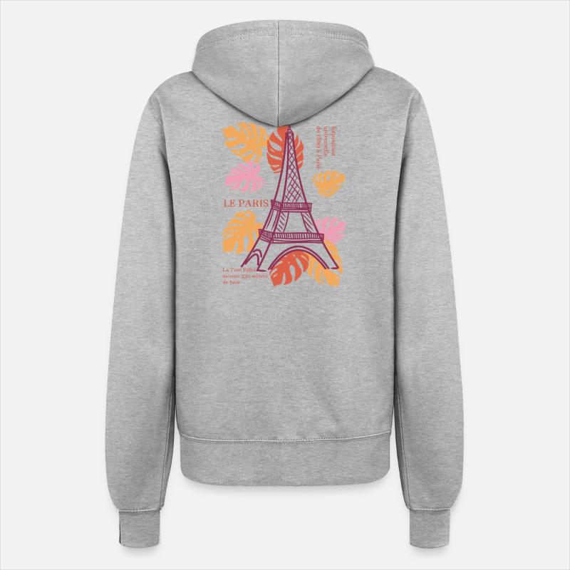 Tour Eiffel - Women’s Hooded Jacket - heather grey