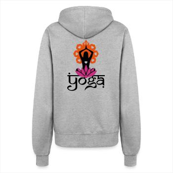 YOGA - Frauen Kapuzenjacke - Grau meliert - Hinten - Maraike (178cm)