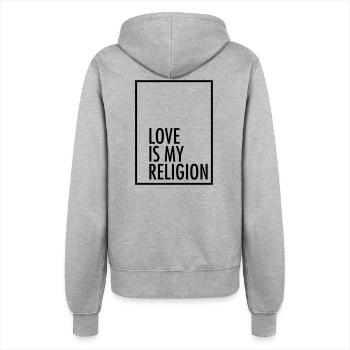 Love Is My Religion - Veste à capuche Femme - gris chiné - Dos - Maraike (178cm)