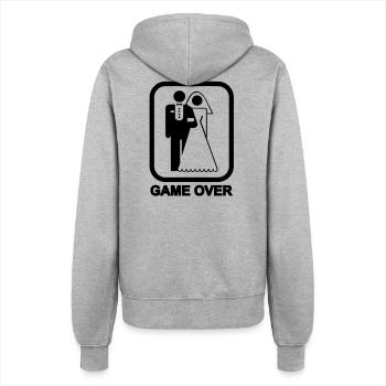 Game Over - Frauen Kapuzenjacke - Grau meliert - Hinten - Maraike (178cm)