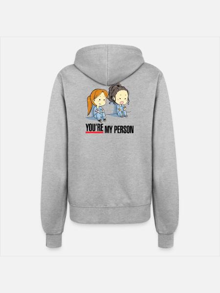 You're My Person - Frauen Kapuzenjacke - Grau meliert
