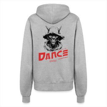 Logo de danse rouge Énergie - Veste à capuche Femme - gris chiné - Dos - Maraike (178cm)