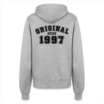 Original Since 1997 Vintage Birthday Birthday - Women’s Hooded Jacket - heather grey - Back - Maraike (178cm)