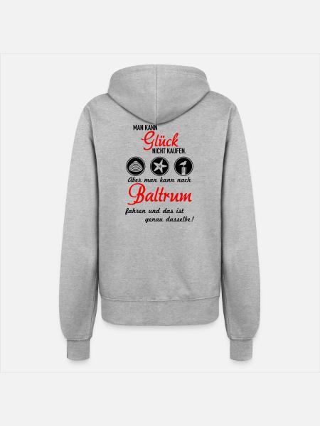 Glück Baltrum - Frauen Kapuzenjacke - Grau meliert