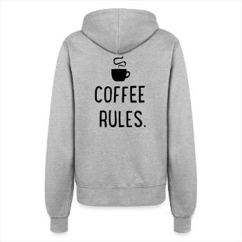 Coffee rules - Women’s Hooded Jacket - heather grey - Back - Maraike (178cm)
