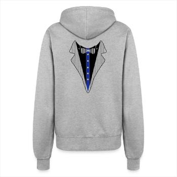 tuxedo hemd - Frauen Kapuzenjacke - Grau meliert - Hinten - Maraike (178cm)