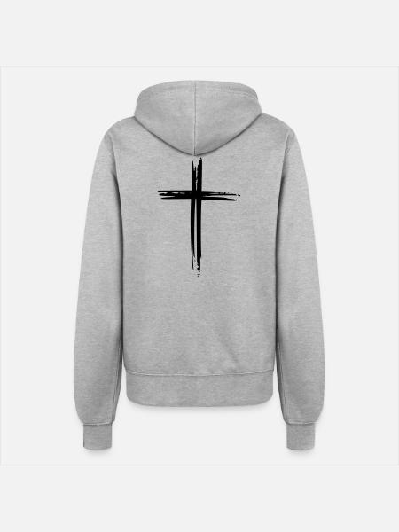 KreuzLogo - Frauen Kapuzenjacke - Grau meliert